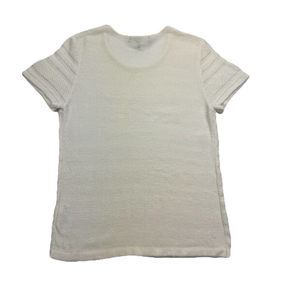 Evan-Picone Knit Short Sleeve Top Size Large Acrylic Nylon - Picture 3 of 7